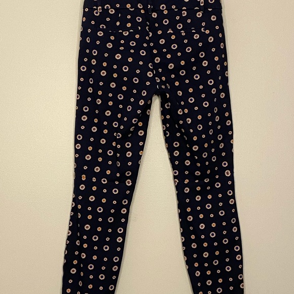 J Crew Minnie Dress Pant Navy Foulard Print Sz 0 - Picture 8 of 11